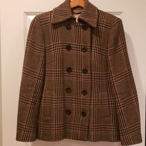Karen Millen Tweed Tartan Double Breast Winter Jacket Coat Sz10